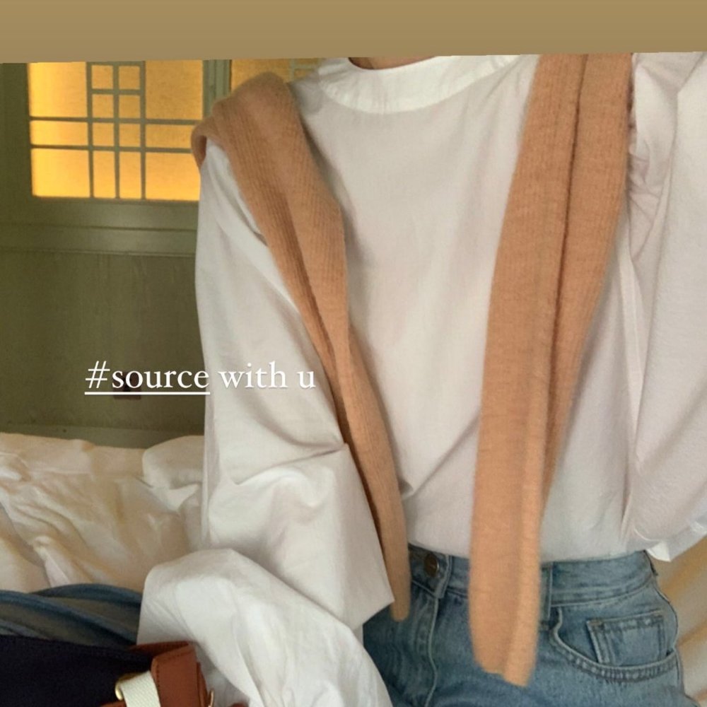 White shirt with back zip